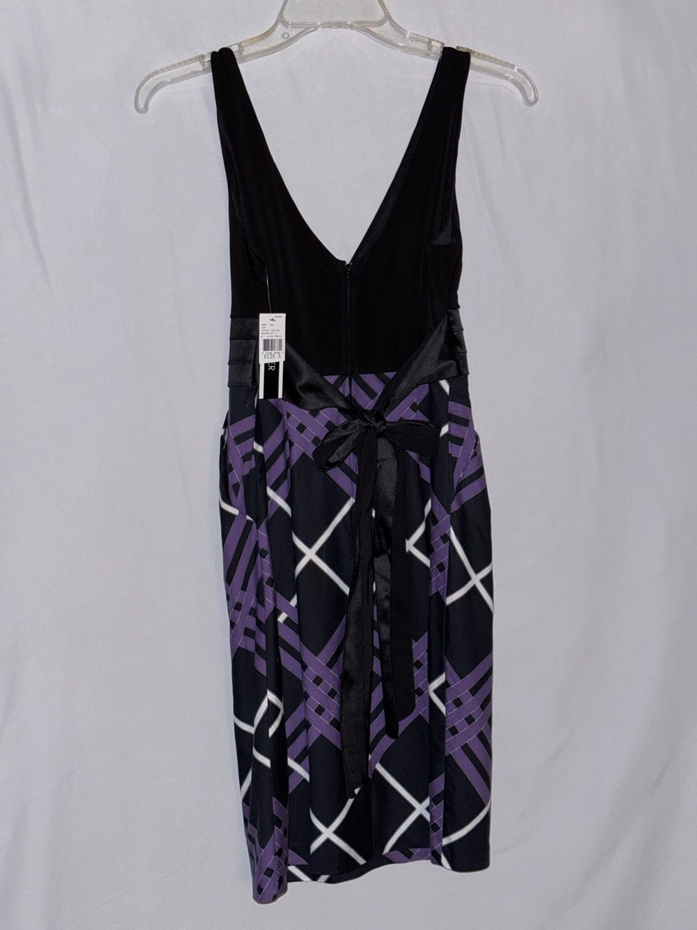 NWT A. Byer Black Dress with Purple & White Plaid Skirt Size 5 (Juniors) - Picture 5 of 10